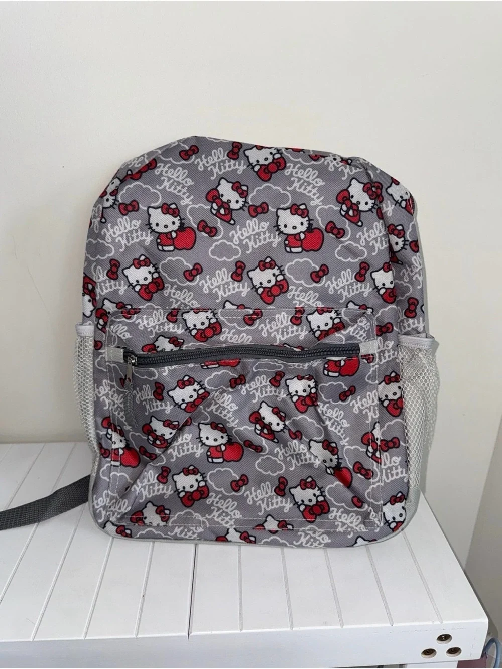 Hello Kitty Gray and Red Backpack